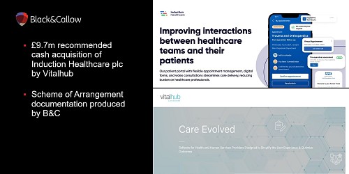In rude health: assisting the £9.7m acquisition of Induction Healthcare by Vitalhub